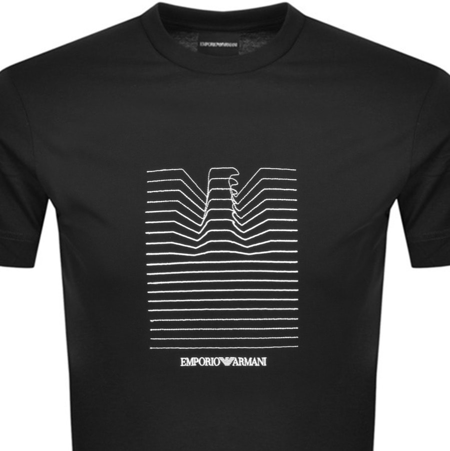 Alternative Image for ProductEmporio Armani Crew Neck Logo T Shirt Black2
